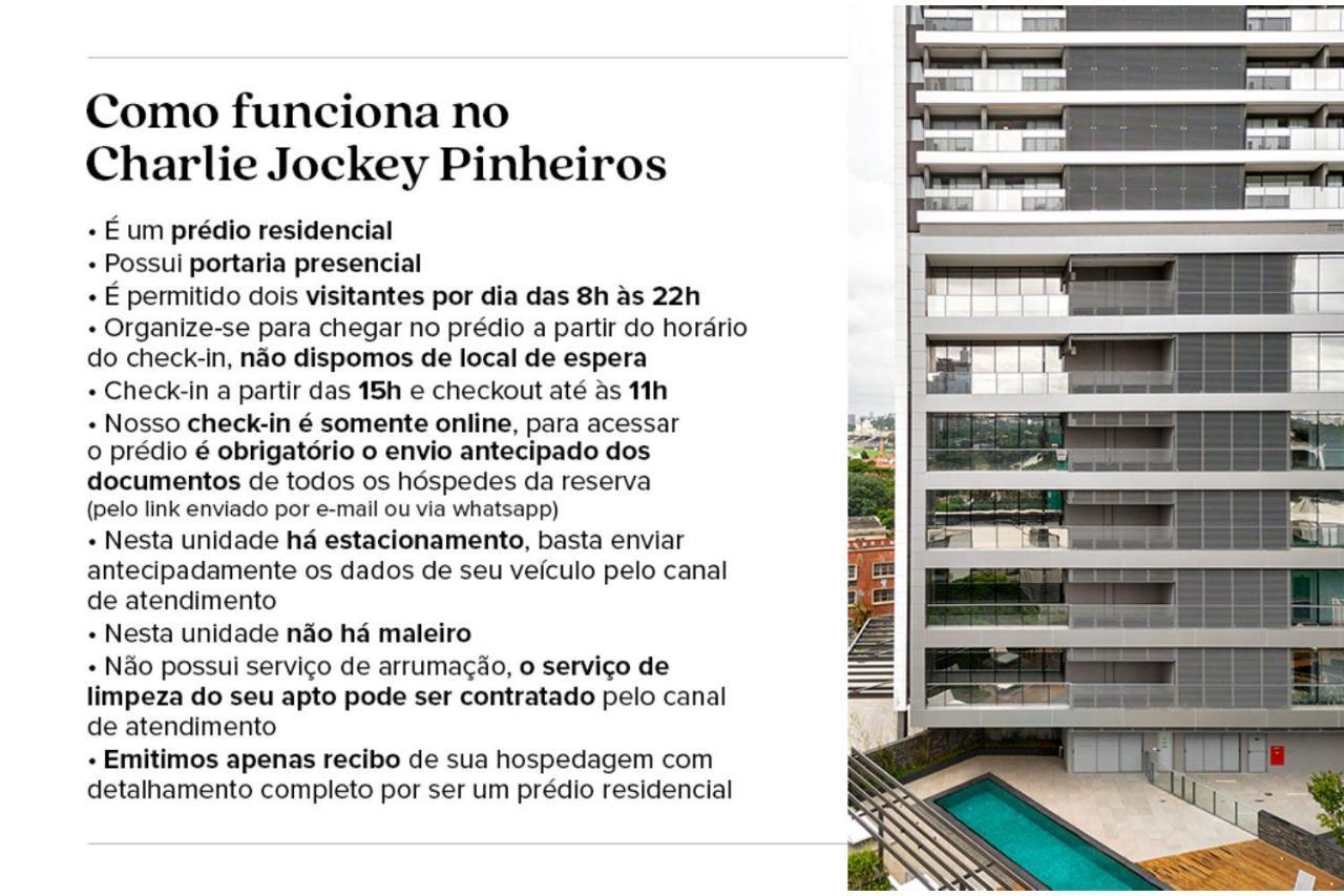 サンパウロCharlie Jockey Pinheirosアパートメント エクステリア 写真